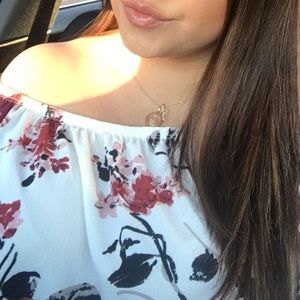 Charlotte Russe flowy off shoulder floral top/XL
